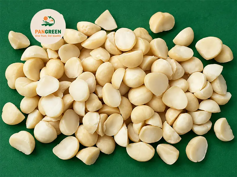Broken macadamia kernel pieces